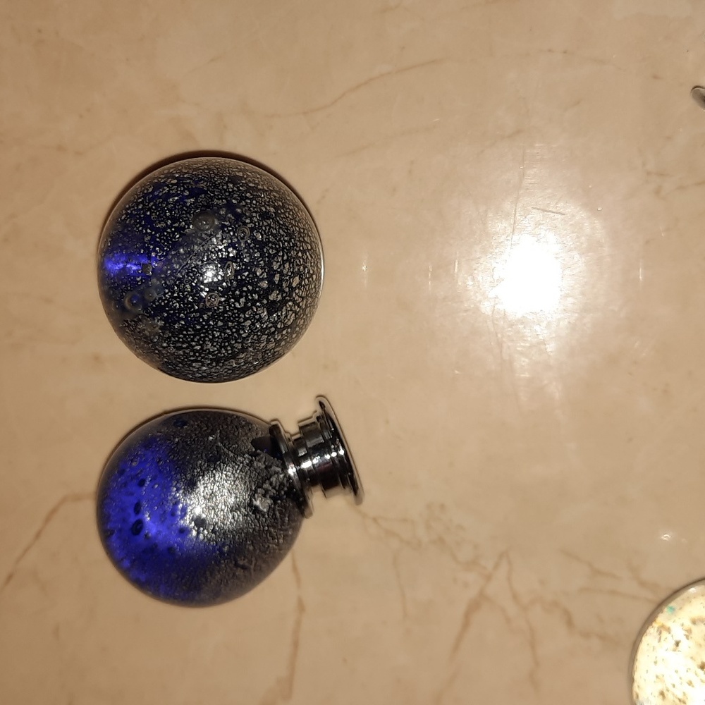 🎁 New LOT OF 2 REPLACEMENT BULB DRESSER DRAWER GLASS KNOBS BOMBAY AND CO